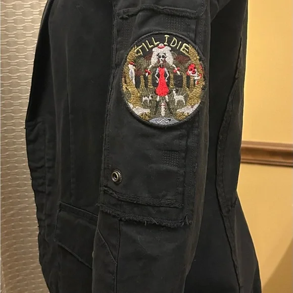 Zadig & Voltaire Virginia Grunge Military Skull Utility Jacket - Picture 6 of 11